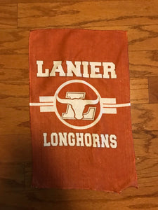 Lanier Longhorns “L” Towel - Peachy Brass