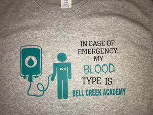 Bell Creek Academy Blood Type Shirt - Peachy Brass