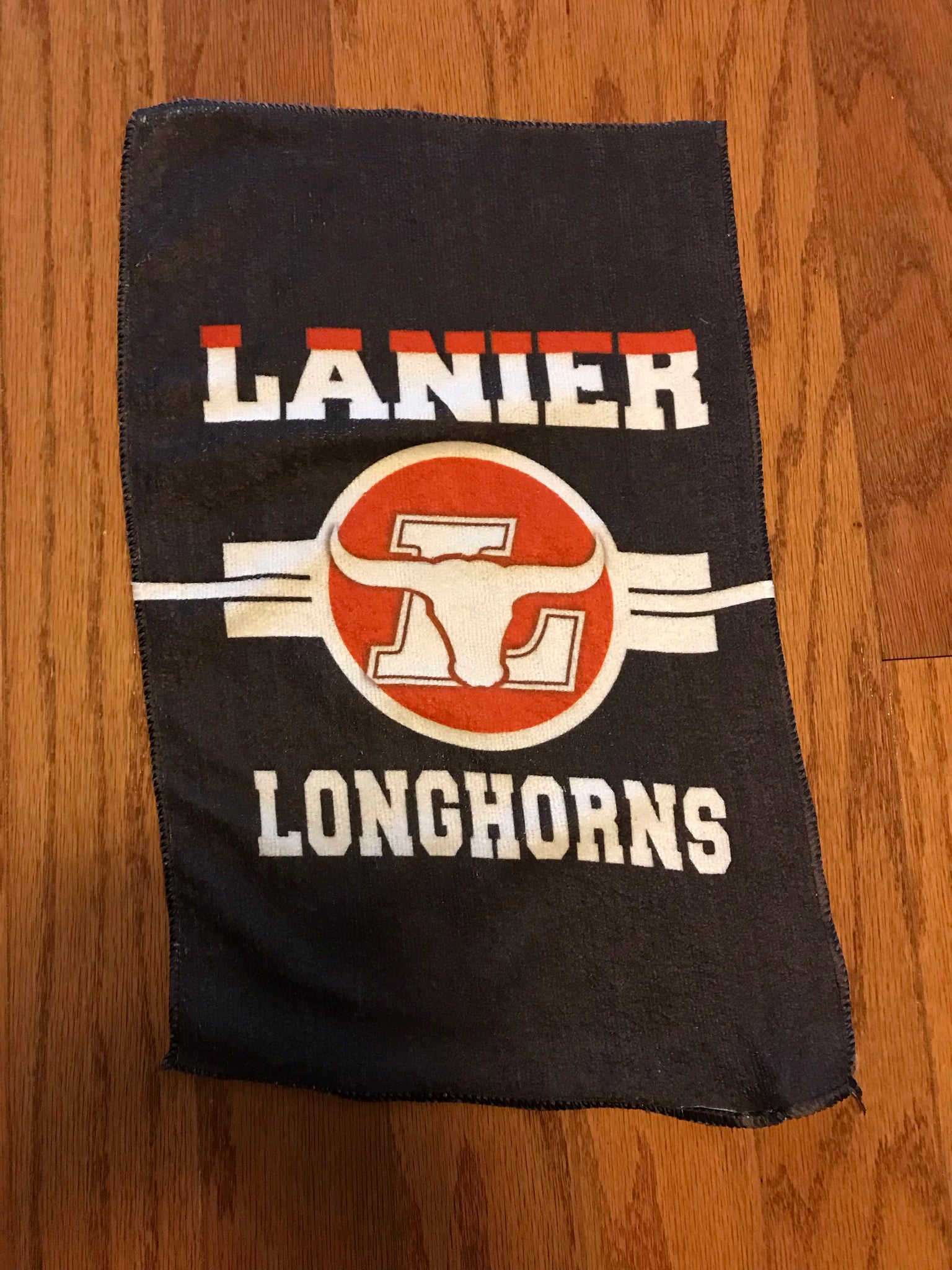 Lanier Longhorns Towel (Black) - Peachy Brass