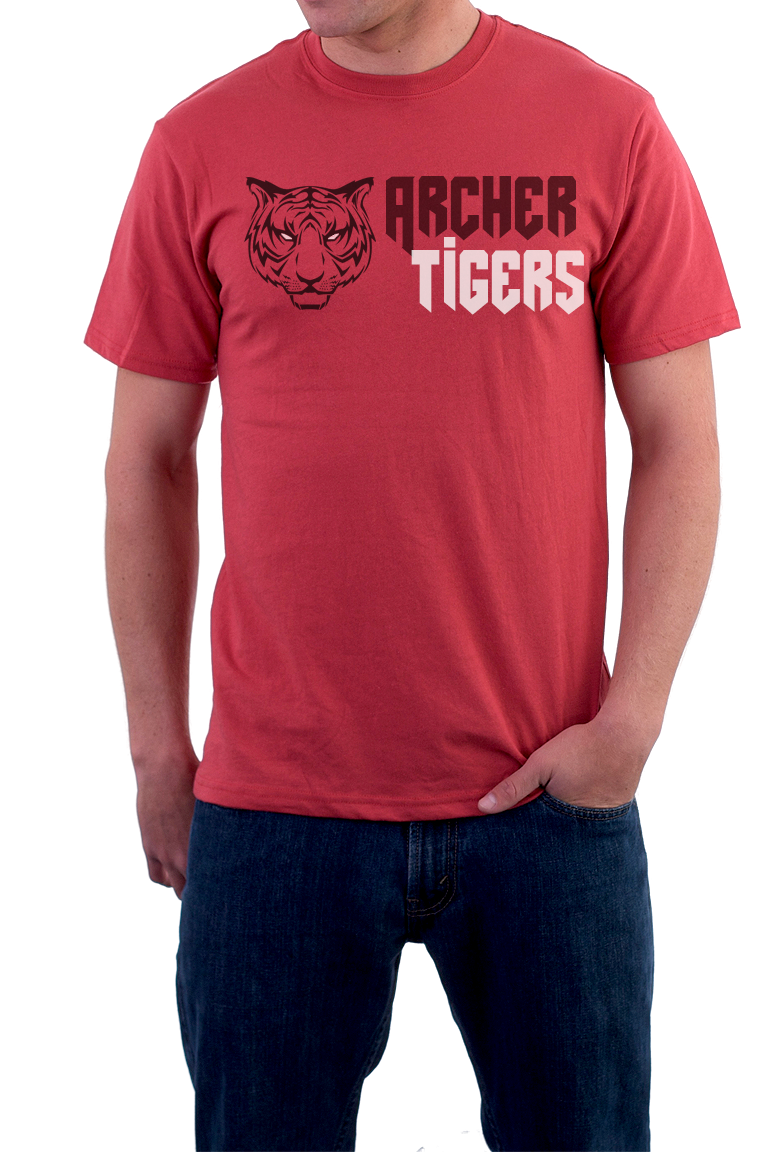 Archer Tigers Shirt (Red) - Peachy Brass