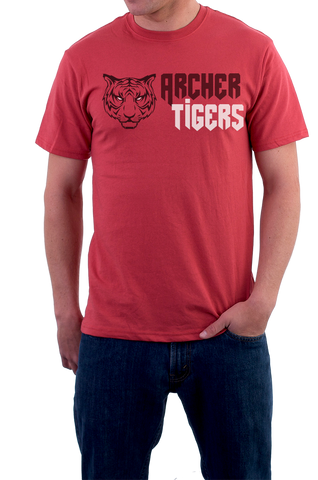Archer Tigers Shirt (Red) - Peachy Brass