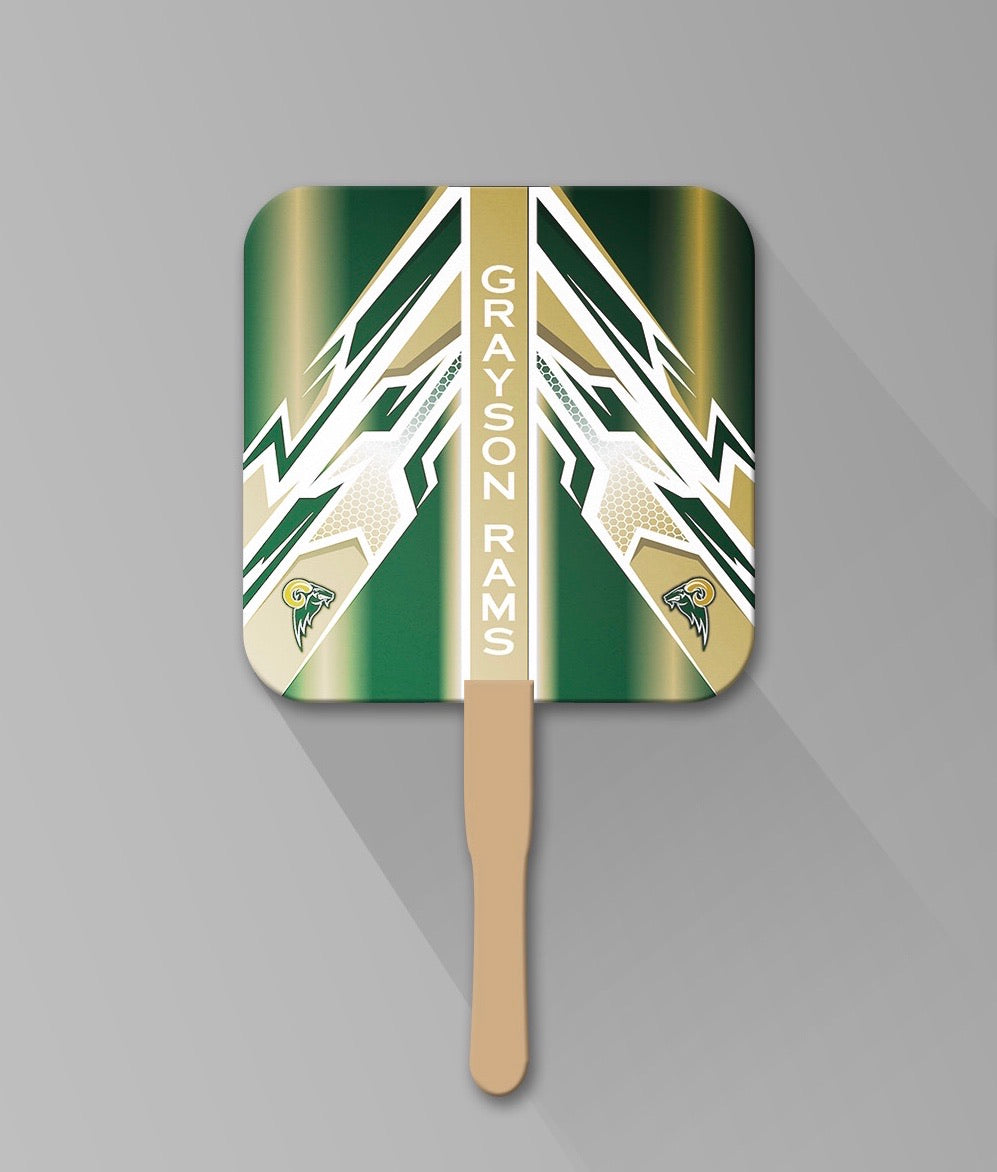 Grayson Rams Hand Fans - Peachy Brass
