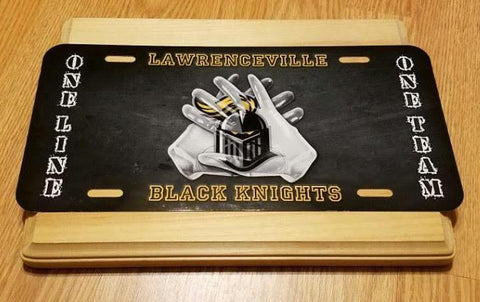 Black Knights License Plate - Peachy Brass