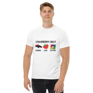 Strawberry Crest Autism Strawberry Heart Shirt