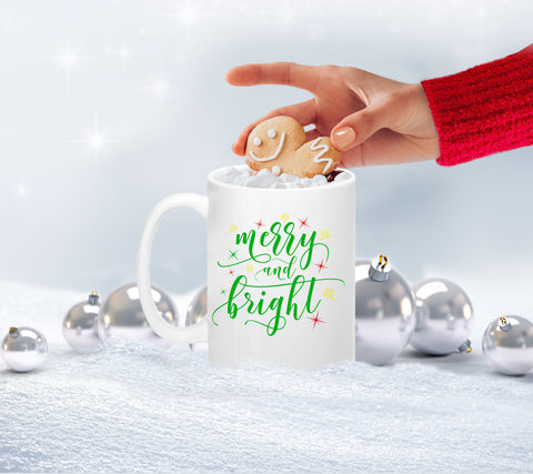 Merry and Bright Mug - Peachy Brass