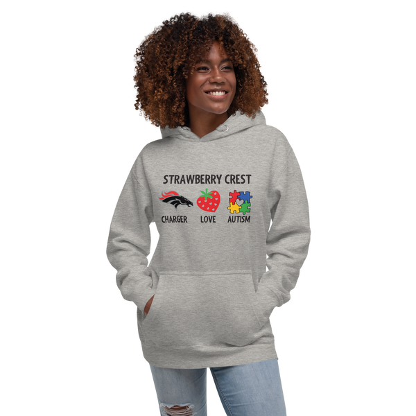 Strawberry Crest Chargers Autism Hoodie