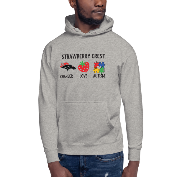 Strawberry Crest Chargers Autism Hoodie