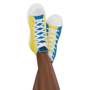 The Drip PB Women's Canvas Shoes Blue/Yellow - Peachy Brass
